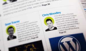 chris woodley featured in web designer magazine article about wordpress website design