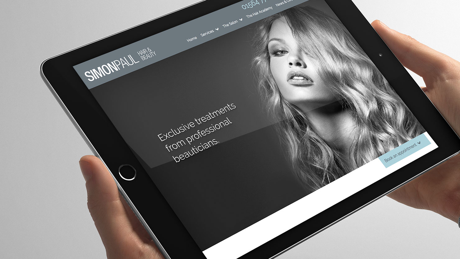 responsive website design launch for simon paul hair