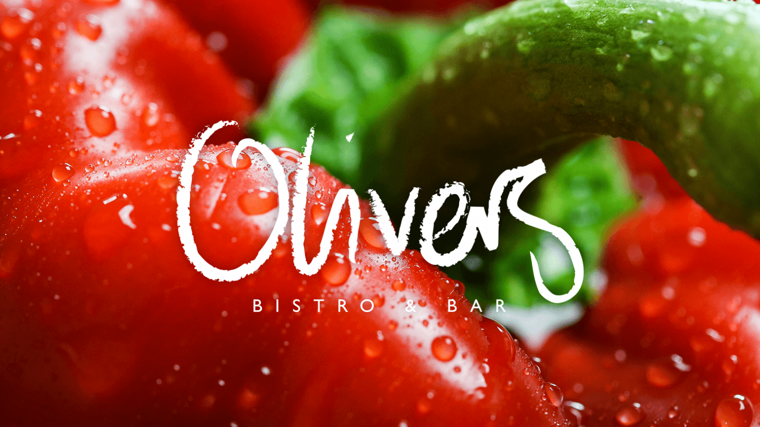 Logo design for Olivers bistro and bar restaurant branding in Solihull