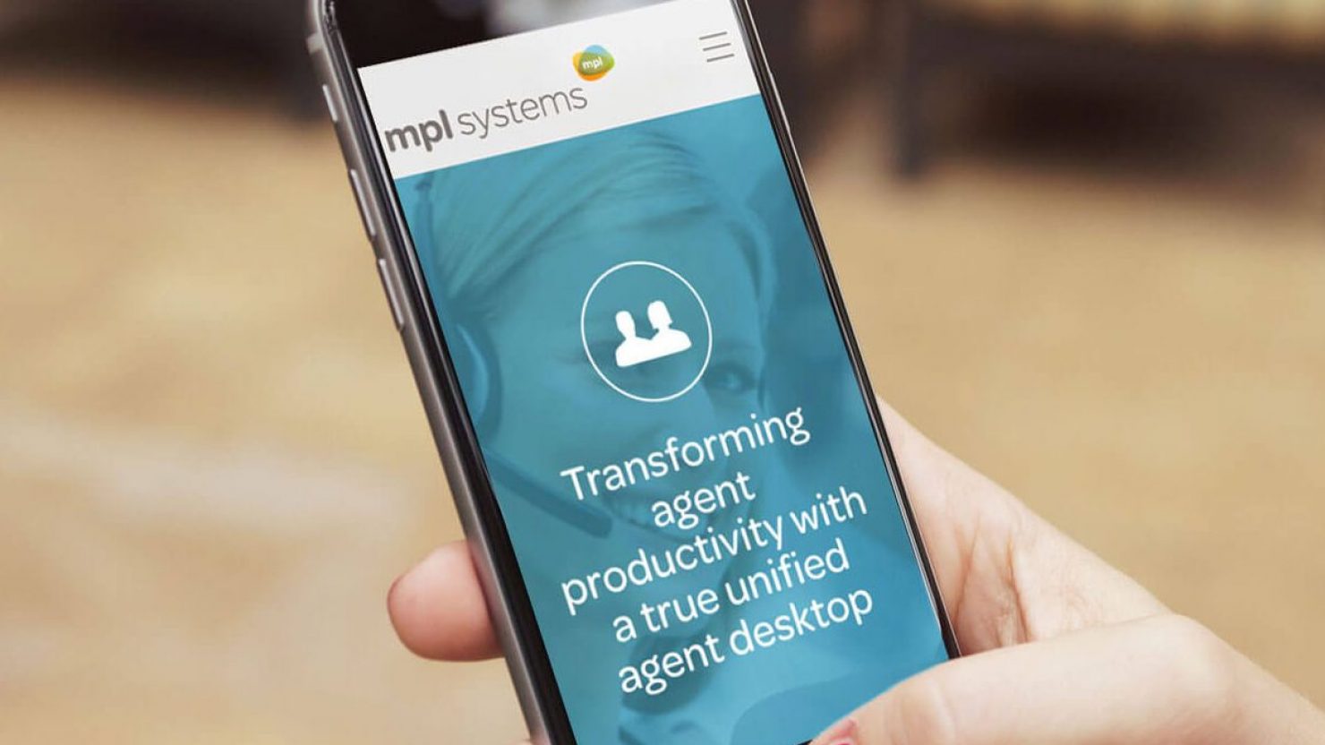 iPhone showing web design and branding for MPL Systems mobile responsive slider navigation