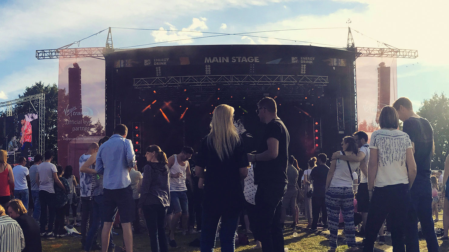 stage event branding at solihull summer fest 2017