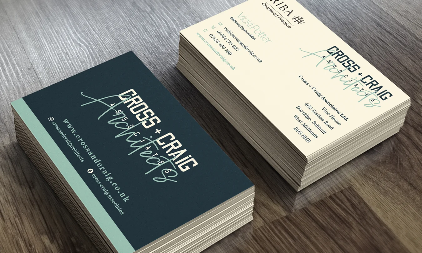 cross and craig solihull architects stationery design colab digital
