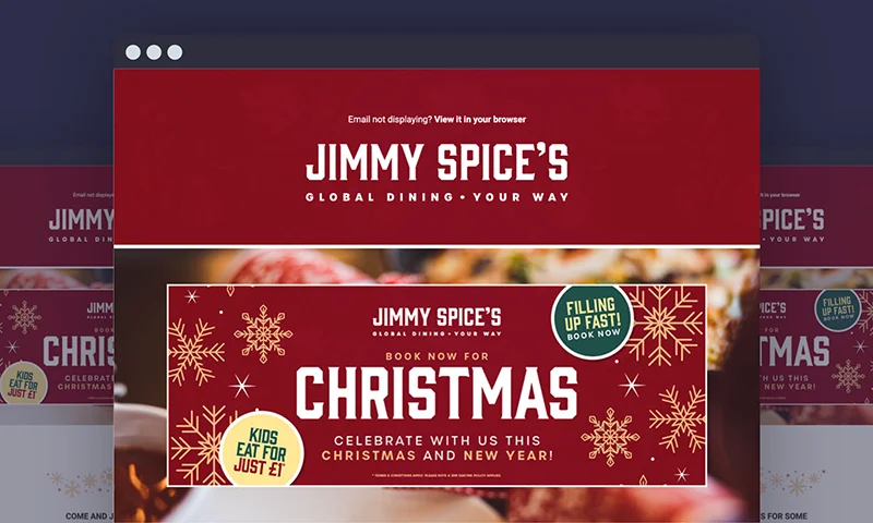 jimmy spices birmingham email marketing template design colab digital
