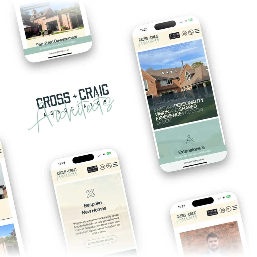 cross and craig solihull architects brand logo web design colab digital