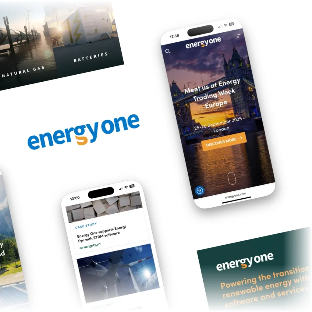 energy one brand logo web design colab digital
