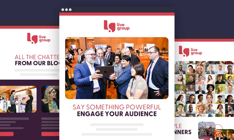 live group email marketing template design colab digital