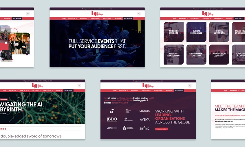 live group website design development population colab digital
