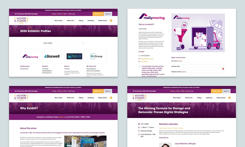 movers storers show website design colab digital