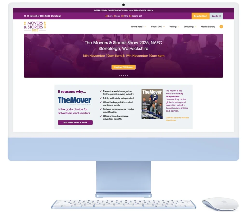 movers storers show website design colab digital