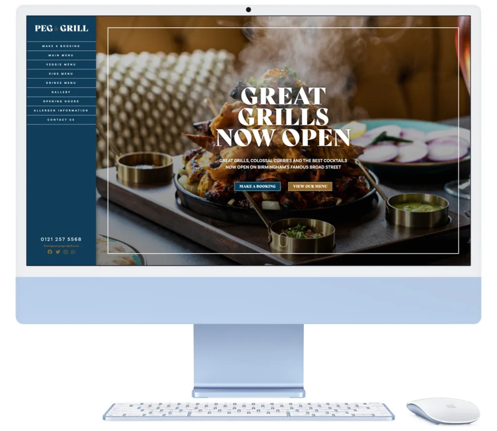 peg and grill birmingham web design colab digital