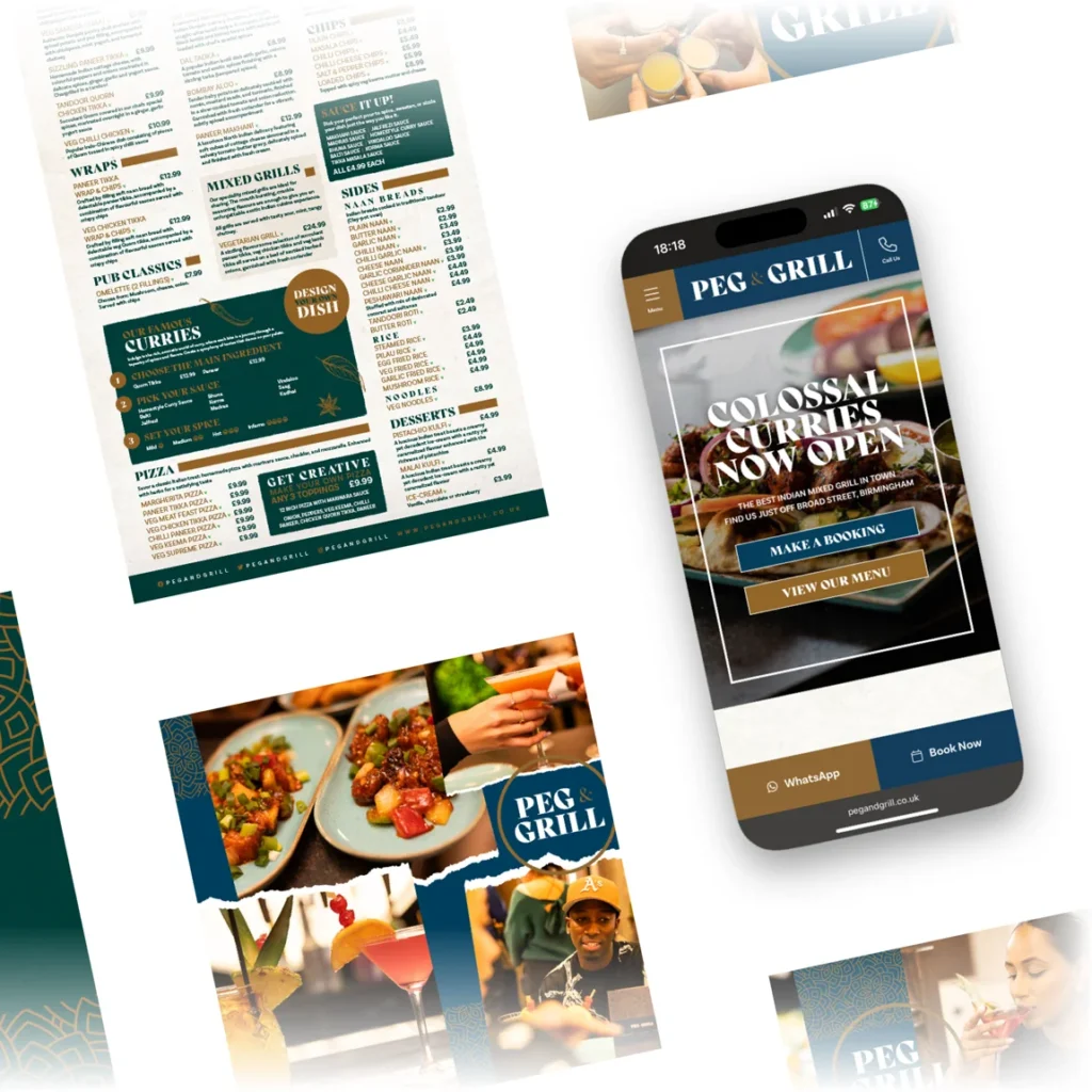 peg and grill restaurant graphic design colab digital