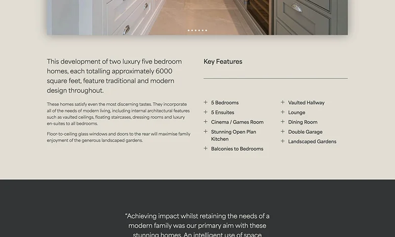 sharp homes property developer website branding colab digital
