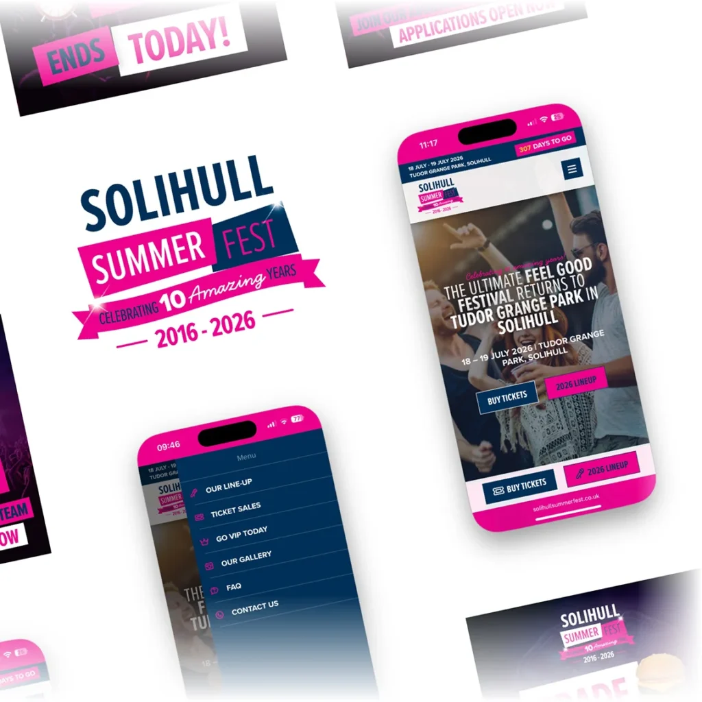 solihull summer fest event branding design colab digital