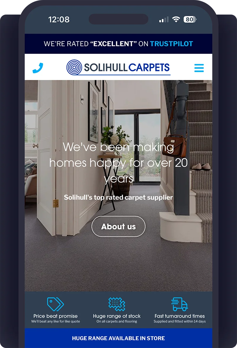 solihull carpets responsive web design