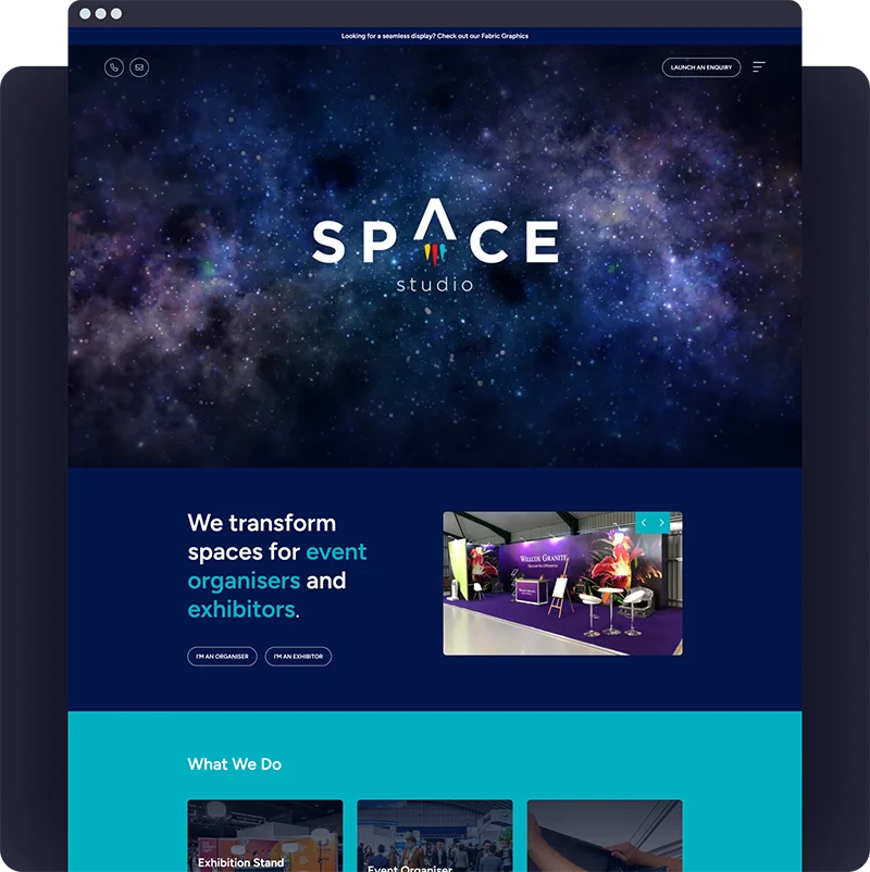 space studio wordpress website by colab digital