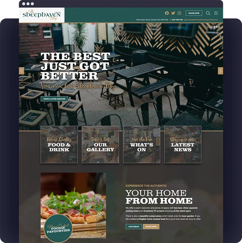 london pub wordpress website by colab digital